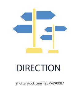 direction icon. vector.Editable stroke.linear style sign for use web design,logo.Symbol illustration.