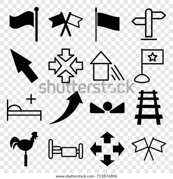 Direction Icons Set Set 16 Direction: vector de stock (libre de ...