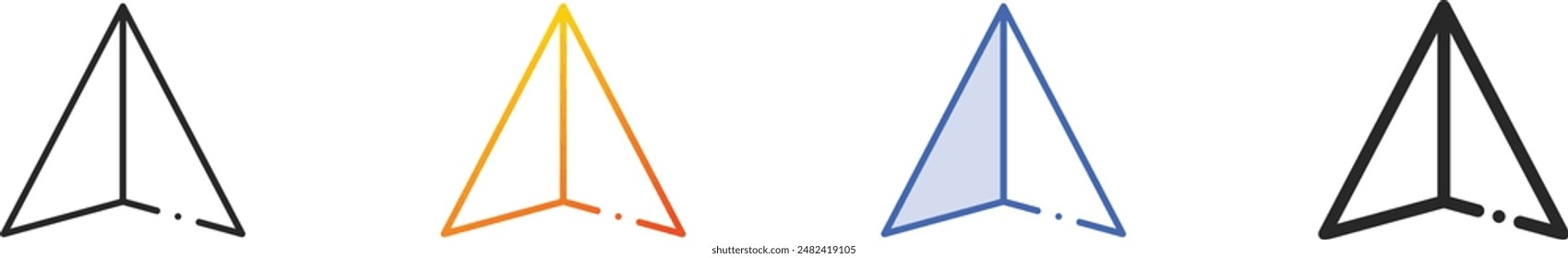 direction icon.Thin Linear, Gradient, Blue Stroke and bold Style Design Isolated On White Background