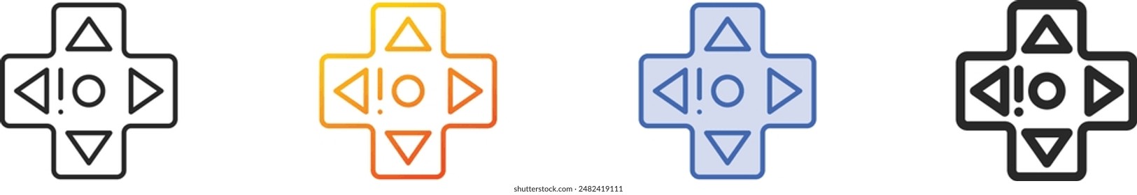 direction icon.Thin Linear, Gradient, Blue Stroke and bold Style Design Isolated On White Background