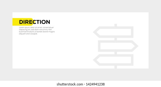 DIRECTION AND ILLUSTRATION ICON CONCEPT