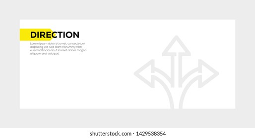 DIRECTION AND ILLUSTRATION ICON CONCEPT