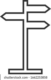Direction indicator linear icon. Vector icons from the business collection.