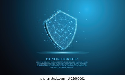 Direction, intersection, three-way arrow, abstract, 3d digital outline, illustration Low poly cross selection concept with dotted line starry sky on blue background vector
