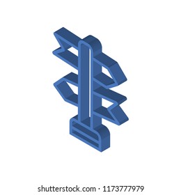 Direction isometric left top view 3D icon