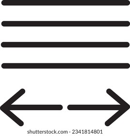 Icono de esquema de justificación de dirección