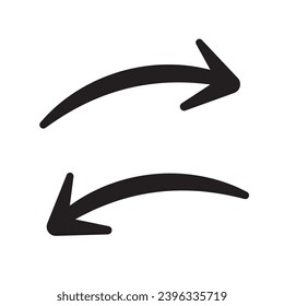 direction line and arrow icon