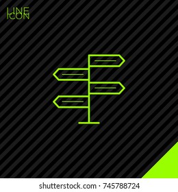 Direction line vector icon 