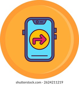 Direction Line vector Icon Design