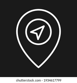 Dirección, ubicación, imagen vectorial de icono de pin. También se puede usar para mapas y ubicación. Idóneo para aplicaciones web, aplicaciones móviles y medios impresos.