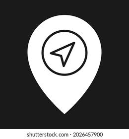 Dirección, ubicación, imagen vectorial de icono de pin. También se puede usar para mapas y ubicación. Idóneo para aplicaciones web, aplicaciones móviles y medios impresos.