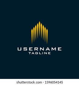 up direction logo design inspiration . up sign logo design template . up icon template . letter A logo design . rocket