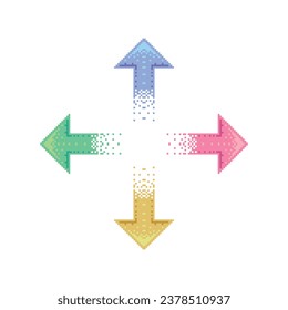 Direction Logo Icon in Pixel Art