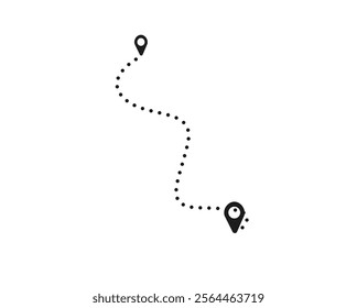 Direction Map sign lineart design