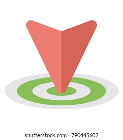 Direction Marketing Flat Colored Icon
