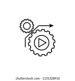 direction of the mechanism icon. Element of automation icon for mobile concept and web apps. Thin line direction of the mechanism icon can be used for web and mobile. Premium icon