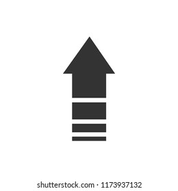 Direction of movement towards development, growth. Vector Icons.