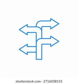 Opciones de navegación de dirección Icono de signo Vector