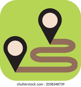Navegación de dirección, ilustración, vector, sobre un fondo blanco.