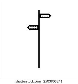 Direction navigation, sign traffic icon