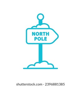 Direction North pole sign. From blue icon set.