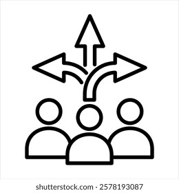 Direction Outline Icon Vector Illustration