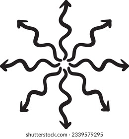 Direction outline speed doodle draw
