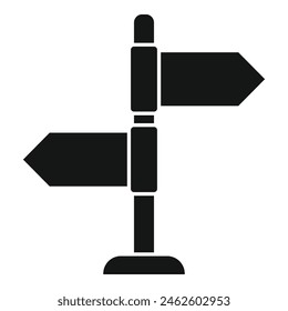 Icono de la tienda del pilar de dirección Vector simple. Mapa de ruta geográfico. Localizador de tiendas