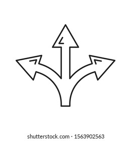Direction pin eye icon. Simple line, outline vector of navigation icons for ui and ux, website or mobile application