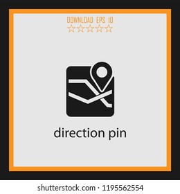 direction pin  vector icon