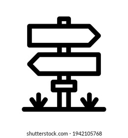 direction post icon or logo isolated sign symbol vector illustration - high quality black style vector icons
