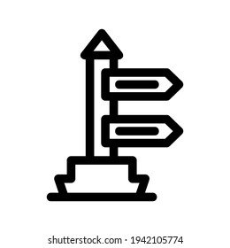 direction post icon or logo isolated sign symbol vector illustration - high quality black style vector icons
