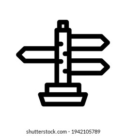 icono de dirección o logotipo símbolo de signo aislado ilustración vectorial - iconos vectoriales de estilo negro de alta calidad
