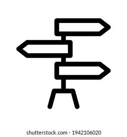direction post icon or logo isolated sign symbol vector illustration - high quality black style vector icons
