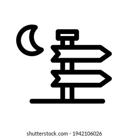 icono de dirección o logotipo símbolo de signo aislado ilustración vectorial - iconos vectoriales de estilo negro de alta calidad
