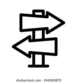 direction post icon or logo isolated sign symbol vector illustration - high quality black style vector icons
