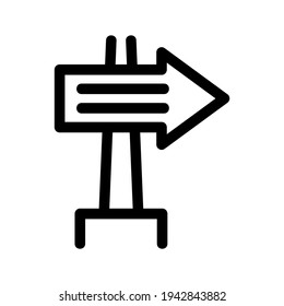 direction post icon or logo isolated sign symbol vector illustration - high quality black style vector icons
