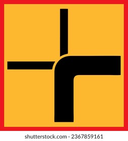 Direction of priority road at intersection, Additional panels, Road signs in Sweden