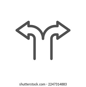 Direction related icon outline and linear vector.