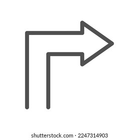 Direction related icon outline and linear vector.