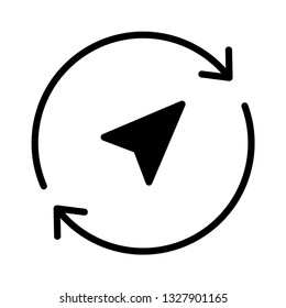 direction reload glyph icon