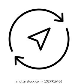 direction reload line icon 