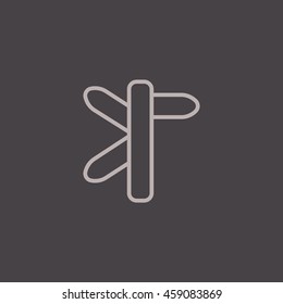  Direction road icon flat.