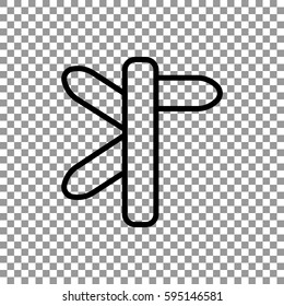  Direction road icon flat.
