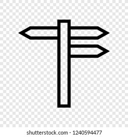 Direction road icon transparent grid