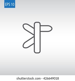  Direction road icon vector