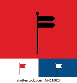 Direction road icon vector.