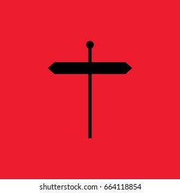 Direction road icon vector.