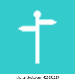 Direction road sign