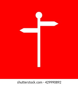 Direction road sign